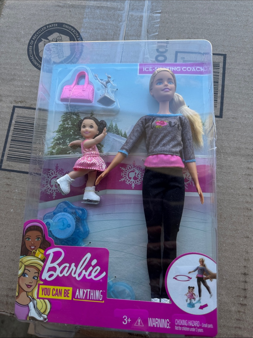 Barbie Ice Skating Coach Doll with Pink Accents - Barbie